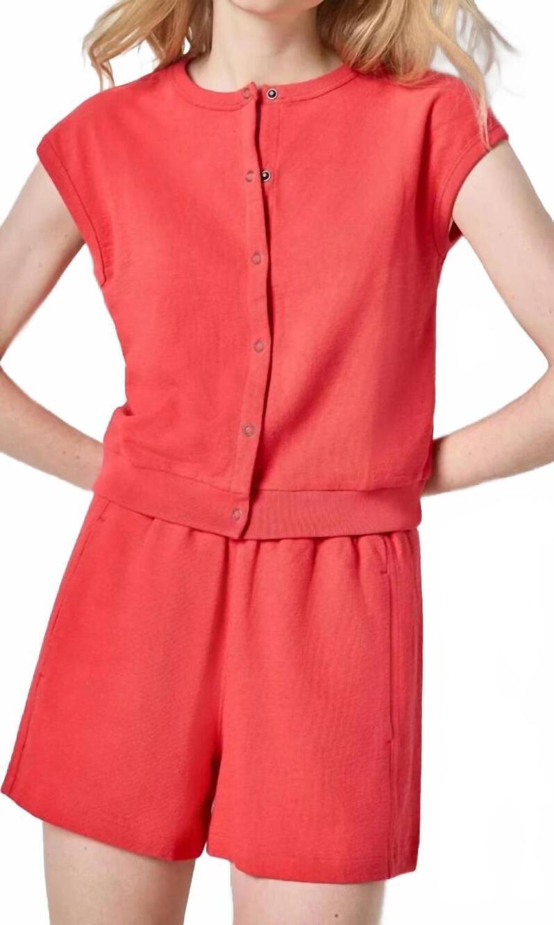NEW LILLA P textured terry cardigan in zinnia
